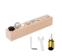 Planche de tournevis pour - Jeu éducatif en bois et métal pour d'âge préscolaire - Jeu de plateau à vis de motricité fine pour maternelle, maternelle, maison, Noël et anniversaire