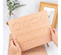 Planche de Traçage des Chiffres de L'alphabet en Bois, Planche d'apprentissage pour la Pratique de L'écriture, à Dessin éducative pour Enfants (Tableau en Braille avec Lettres rainurées)
