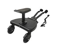 Planche de Traction pour Poussette | 2-En-1 Porteur Anti-Dérapant | Plateforme Universelle Avec Siège | Pour Garçons Filles En Extérieur Marche Pique-Nique Camping Courses