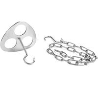Planche de trépied de camping en acier inoxydable, Transformez les branches en trépied pour feu de camp, Trépied pour feu de camp avec chaîne réglable, Accessoires pour barbecue de camping
