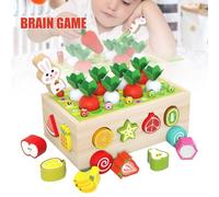 Planche De Triage Et De Correspondance De Chevilles En Bois, Trieur De Couleurs Et De Formes, Puzzle De Fruits, Jouets, Stockage De Voiture, Pour Tout-Petits Enfants Lbv