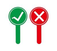 Planche de vote pour la salle de classe | Tableaux de réponses double face rouge/vert - Cartes de vote du public | pour l'enseignement, les cours scolaires, les élèves, les enseignants, les