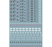 Planche décalcomanie Police GIGN RAID BRI 1/43 - Format A4, véhicules miniature