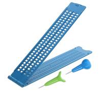 Planche D'écriture Braille 4 Lignes 28 Cellules Stylet Bleu | Acier Inoxydable et Pp, Surface Tactile à Cellules Nettes, Aide Pédagogique pour Débutants