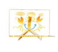 Planche d'écriture et de dessin LED pour enfants avec panneau acrylique et stylos multicolores, conçue pour le plaisir créatif et l'apprentissage la nuit (30 x 20 cm)