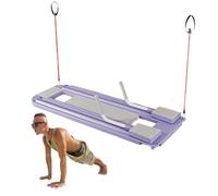 Planche d'entraînement | avec genouillères et roue abdominale pliable - Appareil d'entraînement de force - Pour la musculation tout le corps - Pour adultes, hommes, femmes, athlètes, gym, maison