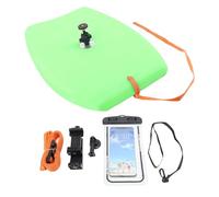 Planche d'entraînement de Natation avec Support pour caméra |Support réglable pour caméras d'action/Smartphones |Panneau de Mousse EVA, Filetage 1/4 Pouce (Green)
