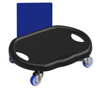 Planche d'entraînement pour abdominaux | 32 x 27 x 9 cm | Planche d'exercice abdominale professionnelle facile à transporter | Roulettes abdominales silencieuses avec tapis pour salle de sport ou