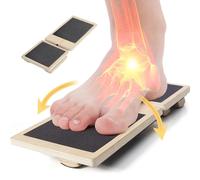 Planche d'équilibre à pied unique, renforcement de la cheville, exercice d'entorse, planche oscillante en bois antidérapante, correcteur de Posture pour thérapie physique 1 set wood
