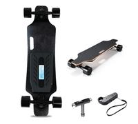 Planche d'Équilibre Améliorée avec Télécommande - Portée de 15km, Vitesse Maximale 25km/h, Moteurs 350W & 4 Vitesses, Longboard Navette pour Adultes et Débutants