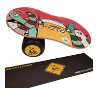 Planche d'équilibre avec tapis RollerBone Nane 1.0 Pro Rouge 74x41,5x3 cm