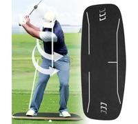Planche d'équilibre de golf, aide à l'entraînement, planche de pression de swing de golf avec fonction d'invite vocale, plaque de pression de swing de golf, mise d'équilibre, écaillage, swing complet