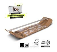 Gibbon Planche d'équilibre Giboard Set Play White – Sangle & Système de Tension – Hêtre FSC