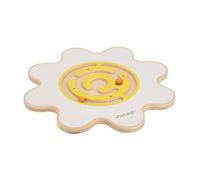 Planche d'Équilibre - Janod - Fleur - Bois FSC - Labyrinthe à billes - 3 niveaux de jeu