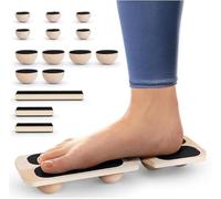 Planche d'équilibre Monobloc pour l'entorse de la cheville, Balance Board Entraîneur de Cheville en Bois pour Les Exercices de Stabilité, La Thérapie Physique, Le Soulagement de La Fasciite Plantaire