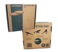 plankpad Glisseurs fitness Slidepads Pro - Double face bois et feutre pour sols durs et tapis - Noir