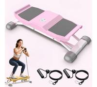 Planche d'équilibre pour entraînement complet du corps, simulateur de ski portable avec écran LCD et bandes de résistance, rocker stepper pour entraînement en force