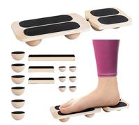 Planche d'équilibre pour les pieds - Entraînement efficace de la cheville pour l'équilibre et la stabilité - Avec hémisphère en liège et planche de mobilité - Axes des jambes - Appareil d'équilibre