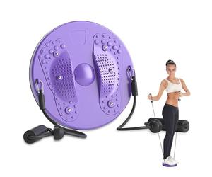 Planche d'équilibre Twist Waist Disc avec cordon de serrage - Disque de torsion de la taille - Plateau tournant de fitness pour entraînement à domicile, plaque de remuement de la taille avec bandes de