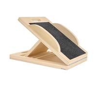 Planche d'étirement du mollet - Planche Slant réglable pour l'étirement du veau - Cale d'inclinaison en bois pour exercices des jambes, du talon et du genou - Outil d'équilibre et de fitness pour