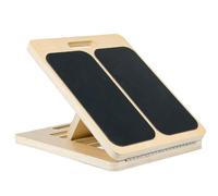 Planche d'étirement du mollet réglable - Planche inclinée portable en bois pour le yoga et le physique - Design pliable avec antidérapant pour tendon d'Achille, cheville, talon (inclinaison de 15° à