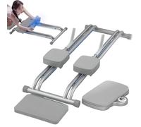 Planche d'exercice abdominale, machine abdominale double orbite pour les exercices de base, planche coulissante de pilates avec minuterie et coussin à genoux pour salle de sport à domicile