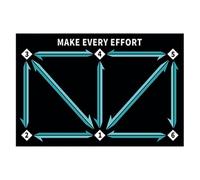 Planche d'exercice de pas de football - Guide de modèle de pas léger améliore la vitesse du pied, l'agilité, l'équilibre, convient au quotidien, à la maison, au jardin, à l'aire de jeu, aux activités