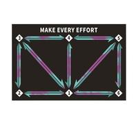 Planche d'exercice de pas de football - Guide de modèle de pas léger améliore la vitesse du pied, l'agilité, l'équilibre, convient au quotidien, à la maison, au jardin, à l'aire de jeu, aux activités