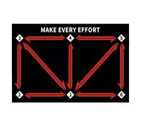 Planche d'exercice de pas de football - Guide de modèle de pas léger améliore la vitesse du pied, l'agilité, l'équilibre, convient au quotidien, à la maison, au jardin, à l'aire de jeu, aux activités