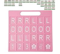 Planche d'exercice Mahjong pour jeu solo | 24 compartiments portable activités d'apprentissage américaines - Planche d'exercice à un seul joueur, pour interaction, voyage, maison, jardin, terrasse