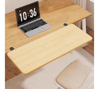 Planche d'extension de bureau avec plateau réglable pour bords de table verticaux, forte capacité de charge, installation sans poinçon (couleur bois, 60 x 20 cm)