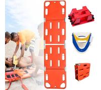 Planche Dorsale De Sauvetage D'Urgence, Planche Dorsale Pliable Pour Transfert D'Ambulance, CivièRe Flottante Avec Support De TêTe, Minerve, Harnais Pour Sauvetage En ExtéRieur,4Folds