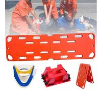 Planche Dorsale D'Immobilisation De La TêTe, CivièRe De Sauvetage Pliable Planche De Sauvetage Flottante Plaque De Fixation Pour La Colonne VertéBrale Des BlesséS Pour Le Transport Des Patients,2Folds