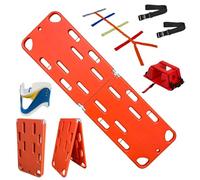 Planche Dorsale Et LéGèRe, Brancard D'Ambulance En Plastique,Pliable En Pe Planche Dorsale Pour Secouristes, Capacité Charge 159 Kg,Pour HôPitaux, Cliniques, Familles Et Terrains Sport(2-fold)