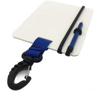 Planche Écriture Plongée 12.7x15.3cm Crochet Pivotant | Compact 12.7x15.3cm, idéal pour notes rapides, crochet pivotant 360°, design ergonomique pour plongeurs(Blue)