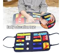 Planche Éducative Multifonction Pour Enfants, Jouets Sensoriels En Feutre Portables, Pour L'apprentissage Précoce, Super Cadeaux