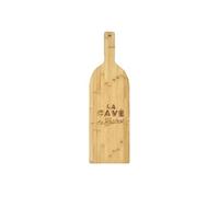 Planche en bambou avec message, en forme de bouteille style bistrot (L70cm) - - ALTOBUY Marron