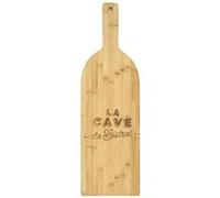Planche en bambou avec message, en forme de bouteille style bistrot (L70cm) - -