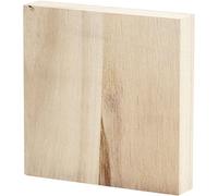 Planche en bois carrée - 9,6 x 9,6 cm