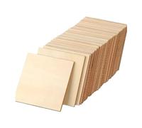 Planche En Bois Brut 2 à 10 feuilles de bois rectangulaires vierges x cm ou 15, idéales for le bricolage, la pyrogravure, peinture, teinture et gravure(10x10cm,10PCS_THICKNESS 2.5MM)