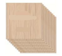 Planche En Bois Brut Plaques de contreplaqué tilleul for découpe et gravure laser, non finies, for la création maquettes le bricolage. Planches bois vierges rectangulaires(Woodcolor 10pcs)
