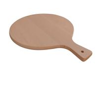 Planche en bois de hêtre ronde avec poignée - épaisse pour pizza | Plateau en bois | Planche de service | Sous-plat en hêtre | Planche de cuisine ronde