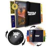 Planche en Bois de Puzzle Prête à l'Emploi 24" X 30" avec Tiroirs Colorés et Tapis de Couverture - Organisateur Portable pour 1000/1500 Pièces (1000)