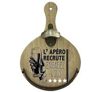 Planche en Bois DECAPSULEUR APERO RECRUTE ENGAGEZ Vous