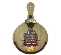 Planche en Bois DECAPSULEUR AU NOM des Bieres