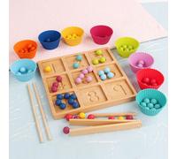 Planche En Bois Pour Enfants, Jeu De Perles, Jouets Éducatifs Amusants, Comptage, Tri, Puzzle, Apprentissage Précoce