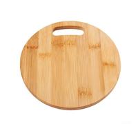 Planche en bois pour la préparation des aliments avec lignes épurées et forme fonctionnelle adaptée pour comptoir ou table (cercle)