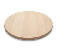 Planche en bois ronde 45 cm en hêtre massif - Grande planche à pizza & planche de service - Planche à découper bois pour fromage, snacks & cuisine - Solide, naturelle, double face