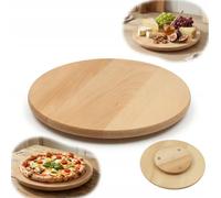 Planche en bois ROTATIVE 30 cm ronde pour apéritif SERVO fromages pizza