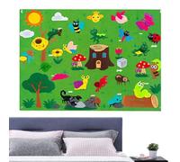 Planche en feutre pour tout-petits - Planche en feutre pour raconter des histoires - Activité murale éducative pour les tout-petits - Tableau en flanelle pour raconter des histoires avec animaux de